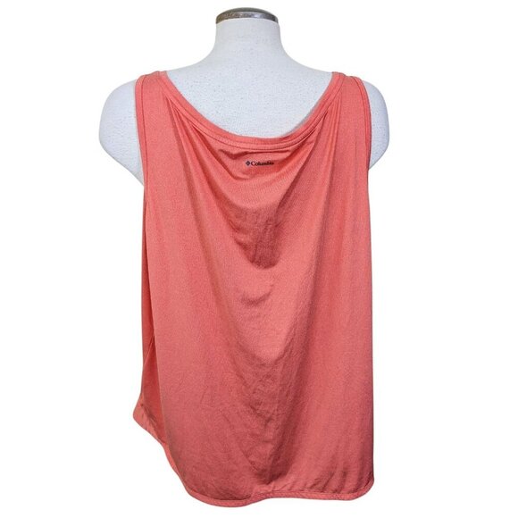 Columbia Omni Wick Womens Plus 3X Tank Top Orange Activewear Athleisure Stretch - Picture 4 of 6